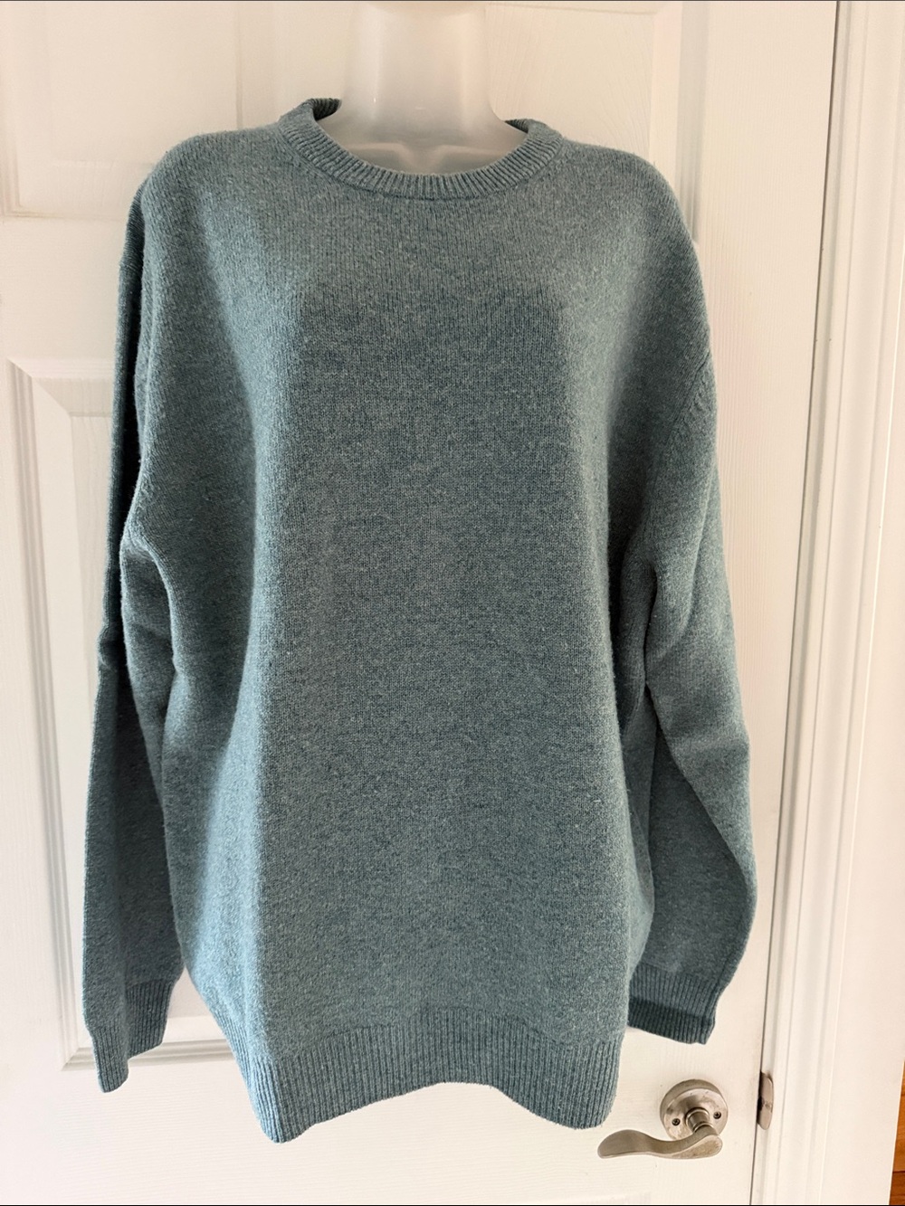 Jos. A. Bank Men's Blue Lambswool Blend Crewneck Sweater Executive Collection L